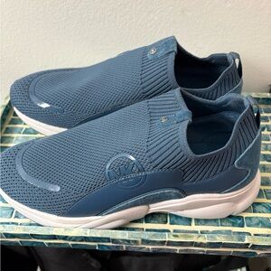 Michael Kors Men's Slate Blue Slip-On Knit Sneakers